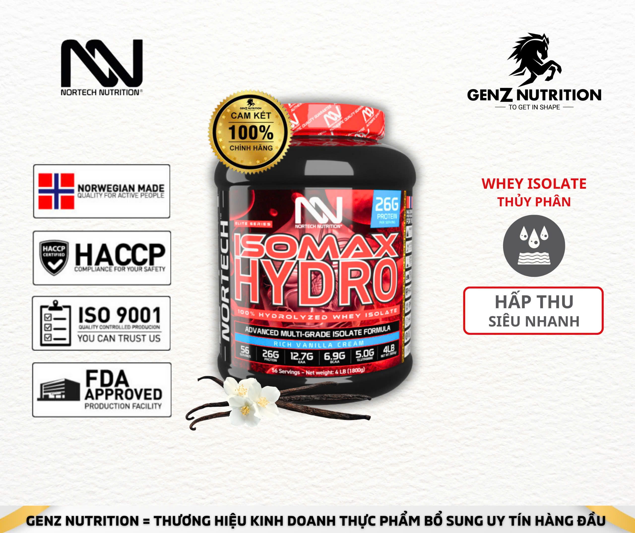 Isomax Hydro vị vanilla