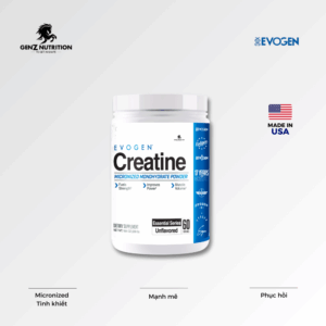 Evogen Creatine Monohydrate (Micronized) — Tăng Sức Mạnh, Sức Bền và Hồi Phục